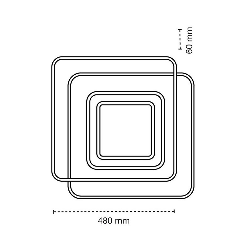 PLafón Lyra Cuadrado 100W - Imagen 4