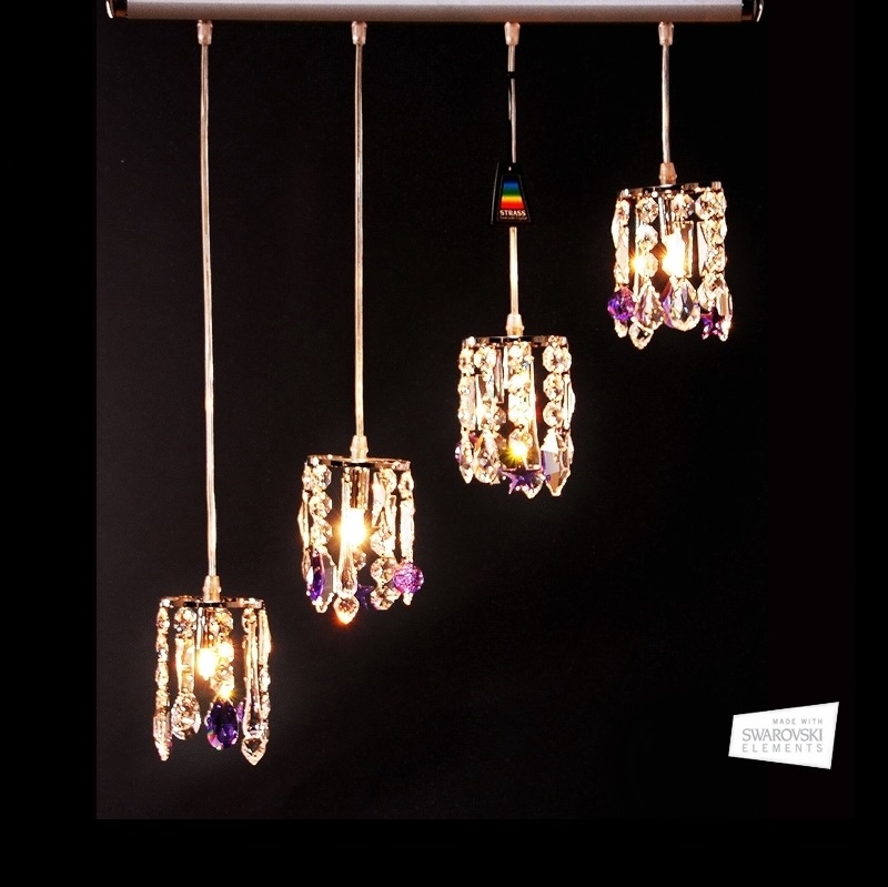 Lineal aros cristal/morado - Imagen 2