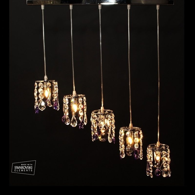 Lineal aros cristal/morado