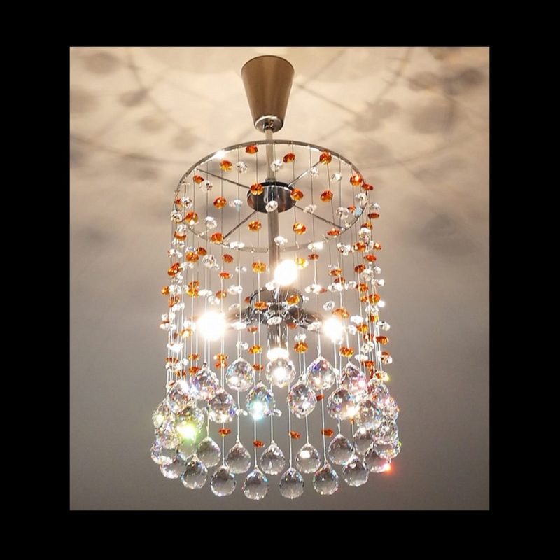 Colgante lluvia ambar/cristal