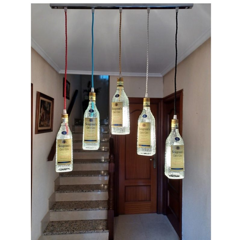 Botella Lámpara Seagram´s - Imagen 4