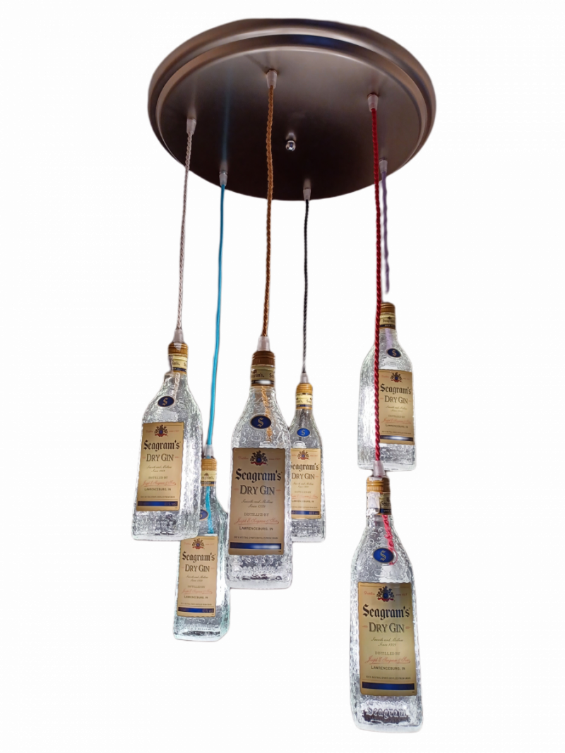 Botella Lámpara Seagram´s - Imagen 5